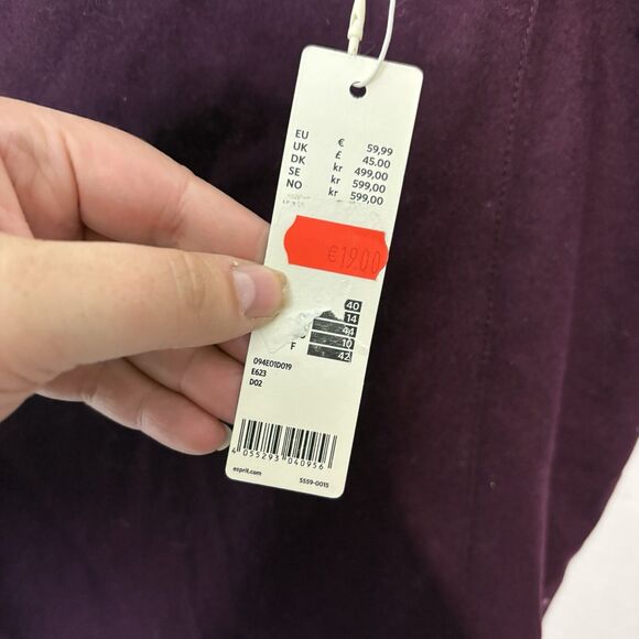 NWT Esprit Mini Skirt Wool Blend Burgundy Classic Winter Work Office Mod Size 10 - Picture 4 of 8